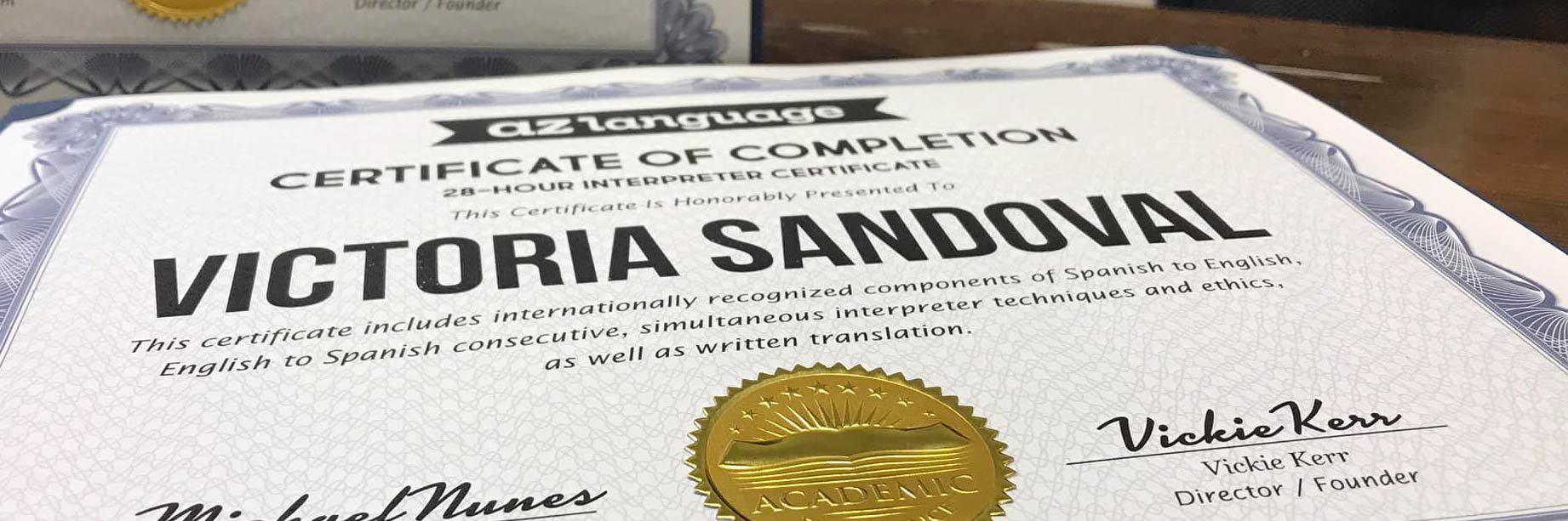 Spanish Interpreter Certificate